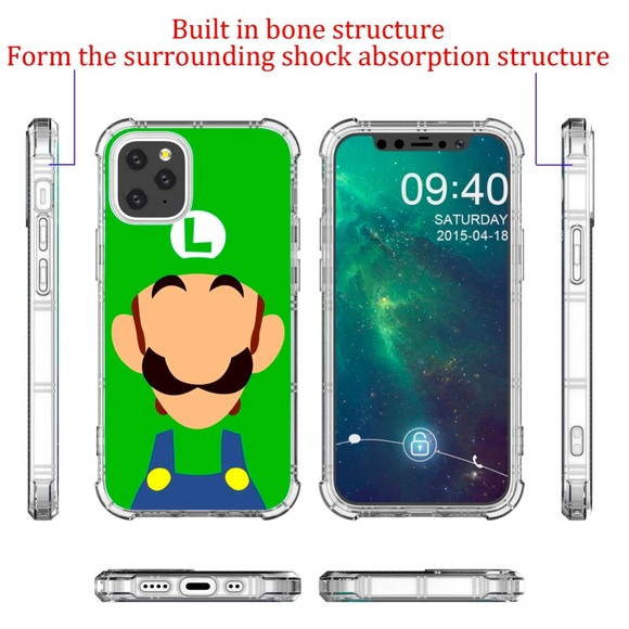 iPhone 12 Mini Protective Case, Luigi Design - Picture 2 of 7